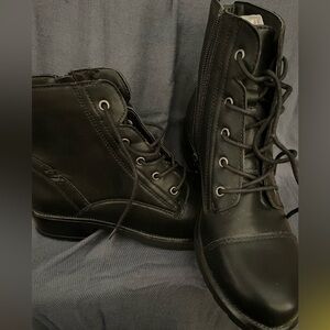 Madden Girl. Black combat boots. Women’s size 8.5.
